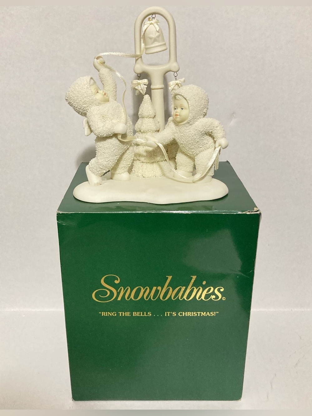 Snowbabies 1995 Retired ‘Ring the Bells' Holiday Figurine